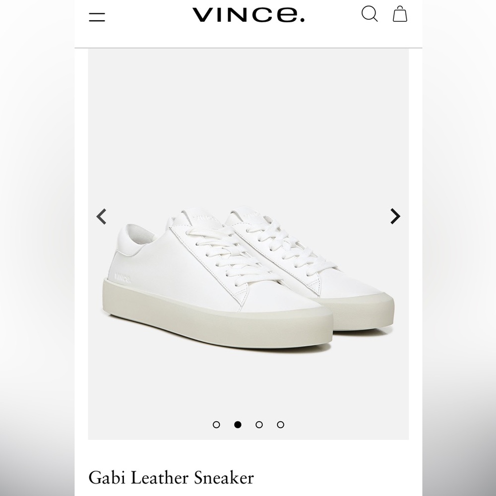Vince Gabi Leather Sneaker Size 8.5